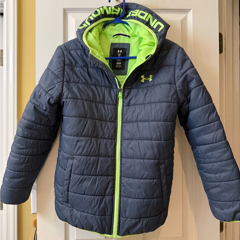 Under Armour Lime Green and Navy ColdGear Jacket